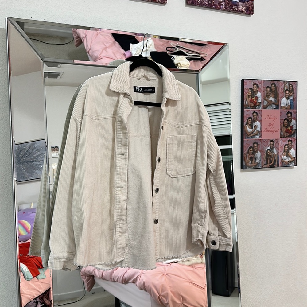 Zara corduroy shirt jacket
